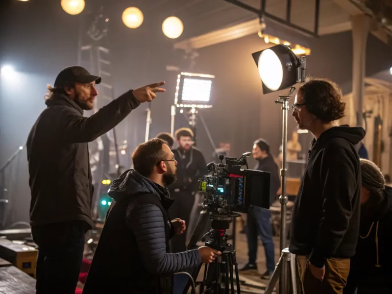 Production crew in action